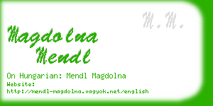 magdolna mendl business card